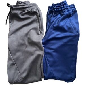 Boys Gray and Blue Jogger Pants